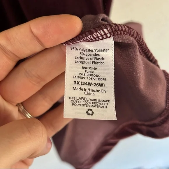 NWT Terra Sky Purple Velvet Long Sleeve Mini Dress Burgundy Fall Winter Holiday - Picture 4 of 7